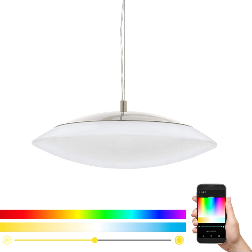Eglo 97812 - Lámpara colgante LED RGB regulable con cable FRATTINA-C 1xLED/27W/230V