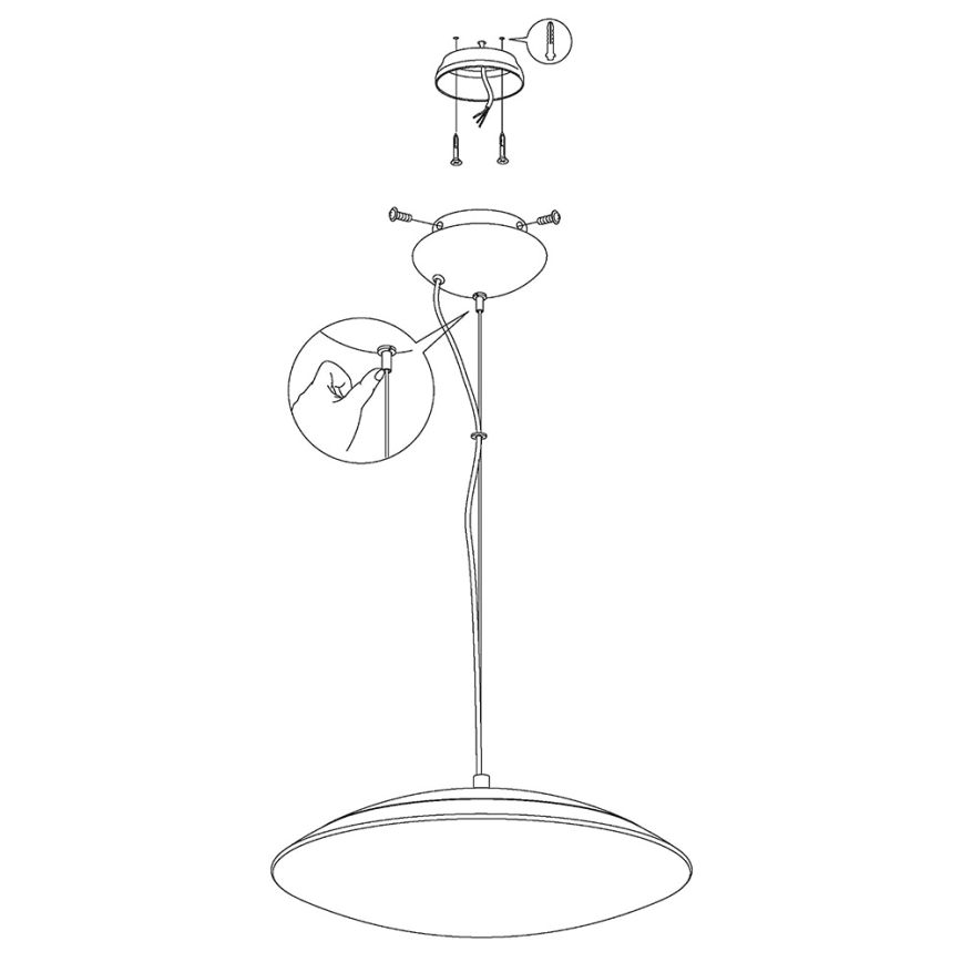 Eglo 97812 - Lámpara colgante regulable LED RGB FRATTINA-C LED/27W/230V