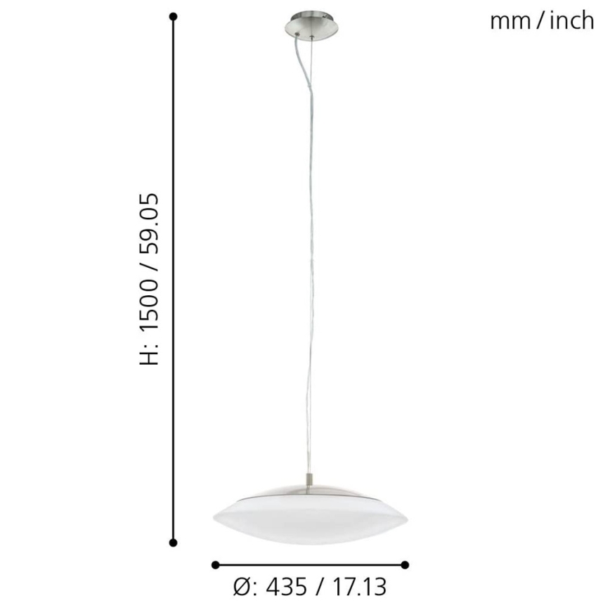 Eglo 97812 - LED RGB Lámpara colgante regulable FRATTINA-C 1xLED/27W/230V