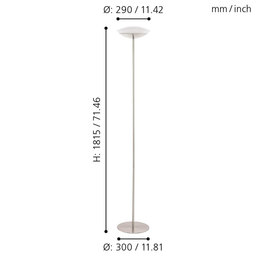 Eglo 97814 - Lámpara de pie LED RGB regulable FRATTINA-C 1xLED/18W/230V