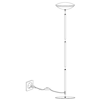 Eglo 97814 - Lámpara de pie LED RGB regulable FRATTINA-C 1xLED/18W/230V