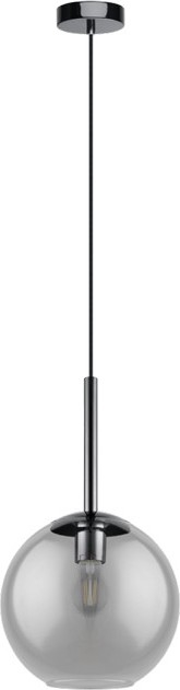 Eglo 97847 - Lámpara colgante con cable TINDARI 1xE27/28W/230V negro/ahumado