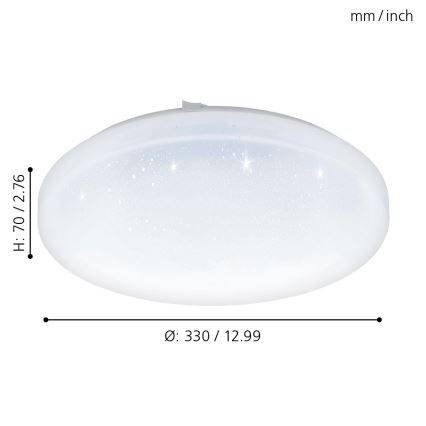 Eglo - Plafón LED LED/17,3W/230V