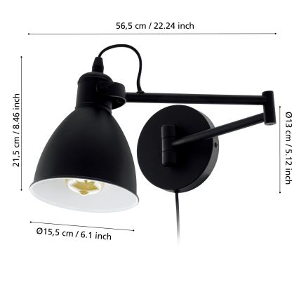 Eglo - Aplique 1xE27/10W/230V