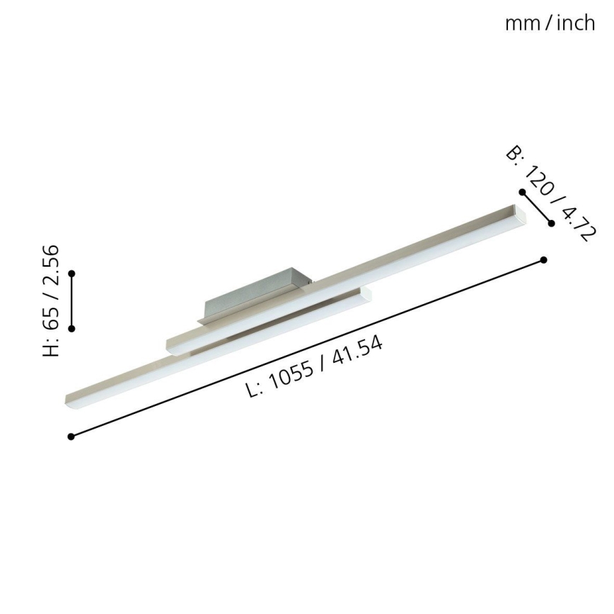Eglo - Lámpara de techo LED RGB regulable FRAIOLI-C 2xLED/17W/230V