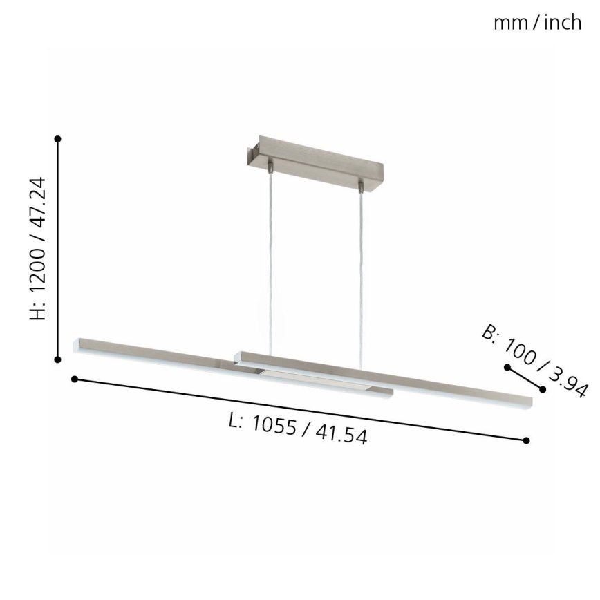 Eglo - Lámpara colgante regulable LED RGB en cable FRAIOLI-C 2xLED/17W/230V