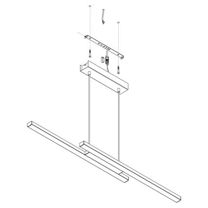 Eglo - Lámpara colgante regulable LED RGB en cable FRAIOLI-C 2xLED/17W/230V