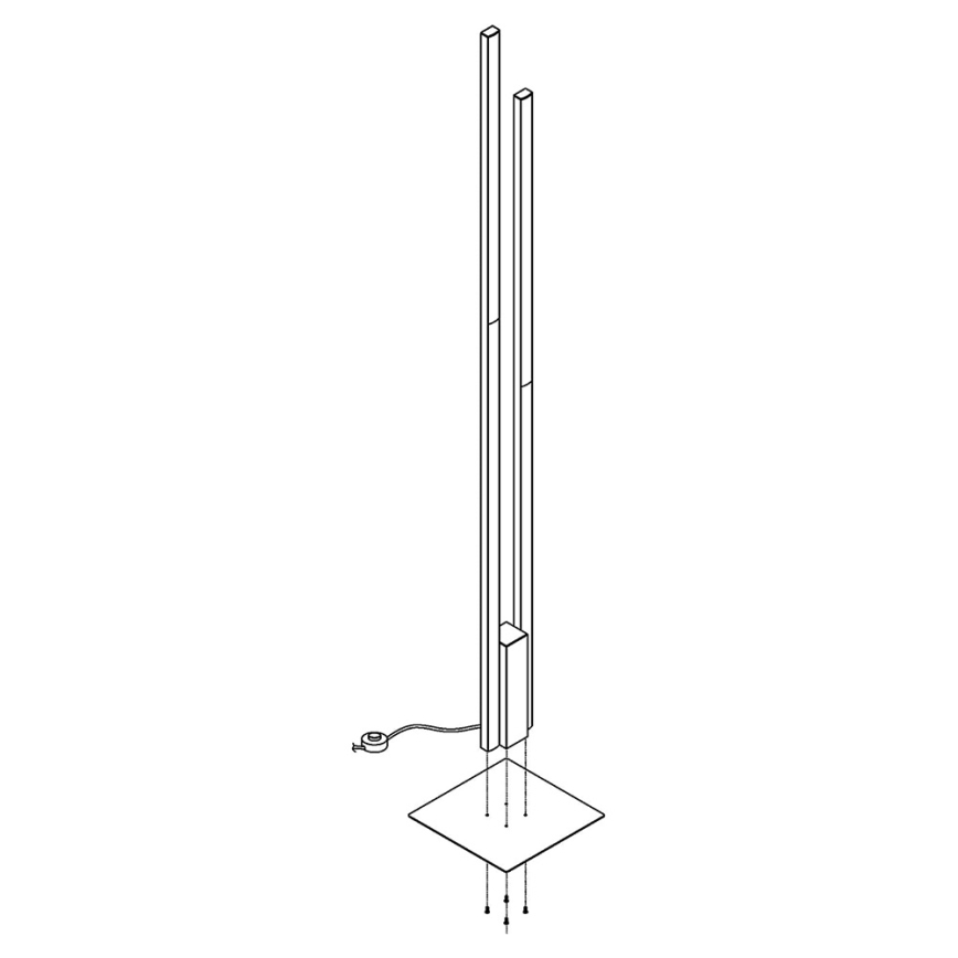 Eglo - Lámpara de pie regulable LED RGB FRAIOLI-C 2xLED/17W/230V