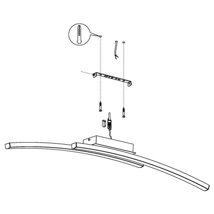 Eglo 97909 - Lámpara de techo de montaje en superficie regulable LED RGB FRAIOLI-C LED/34W/230V