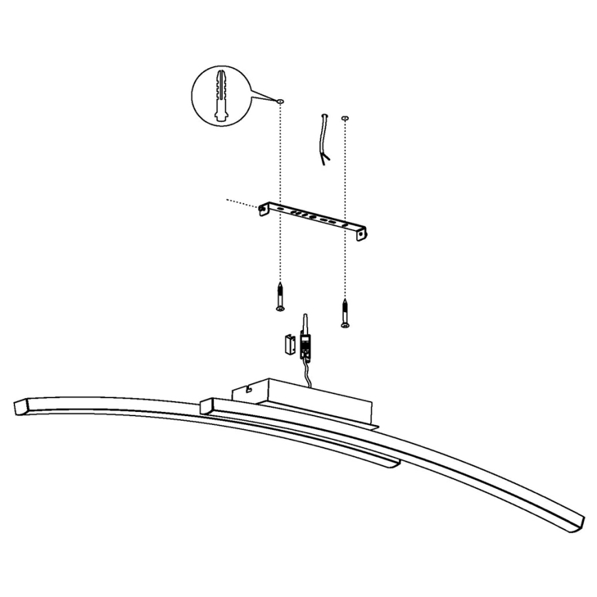 Eglo 97909 - Lámpara de techo de montaje en superficie regulable LED RGB FRAIOLI-C LED/34W/230V