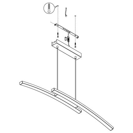 Eglo 97911 - Lámpara colgante regulable LED RGB con cable FRAIOLI-C LED/34W/230V