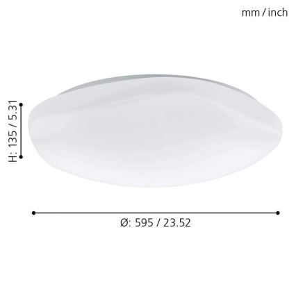 Eglo - Plafón LED RGB regulable TOTARI-C LED/34W/230V + mando a distancia