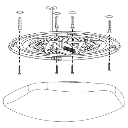 Eglo - Plafón LED RGB regulable TOTARI-C LED/34W/230V + mando a distancia