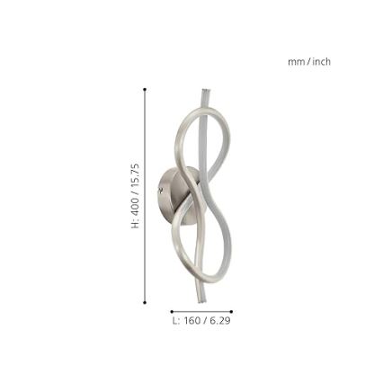 Eglo 97939 - Aplique de pared LED NOVAFELTRIA LED/10W/230V
