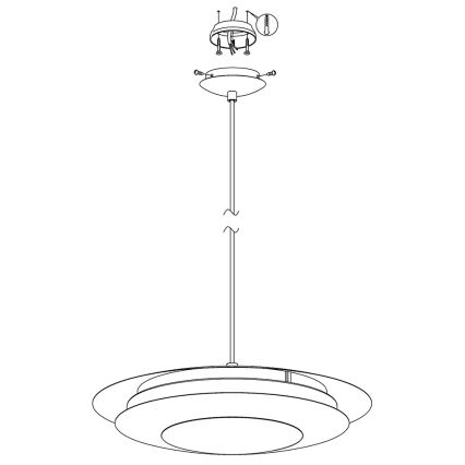 Eglo - Lámpara colgante LED RGB regulable con cable MONEVA-C LED/18W/230V