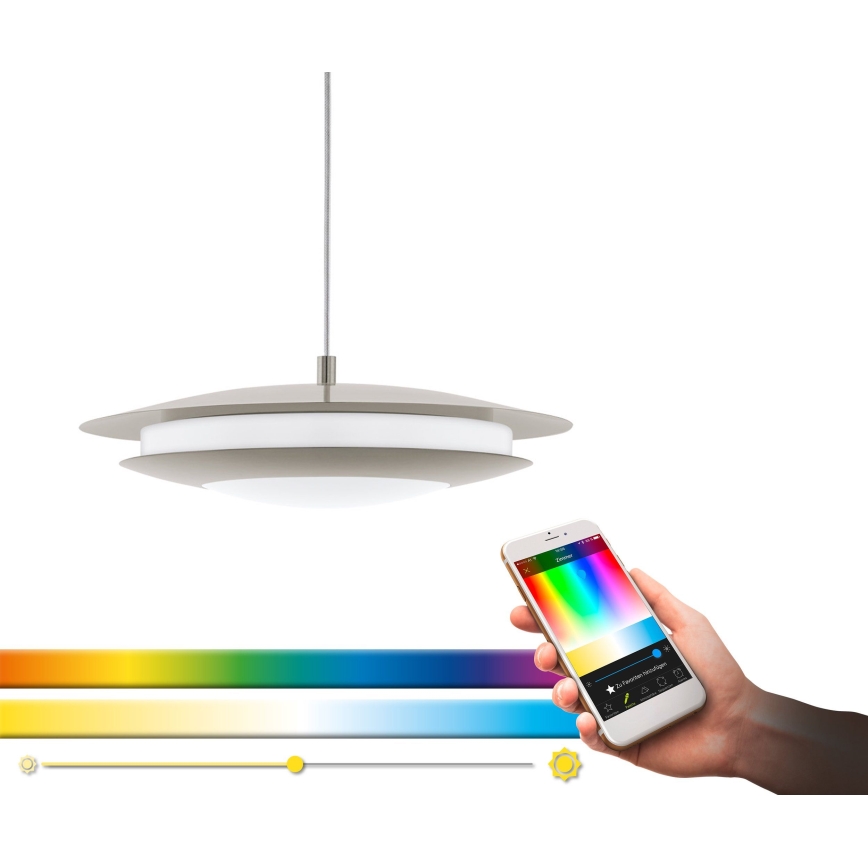 Eglo 98043 - Lámpara colgante regulable LED RGBW en cable MONEVA-C LED/18W/230V