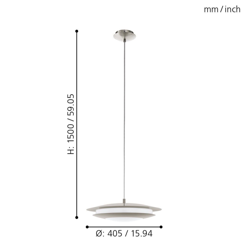 Eglo 98043 - Lámpara colgante regulable LED RGBW en cable MONEVA-C LED/18W/230V