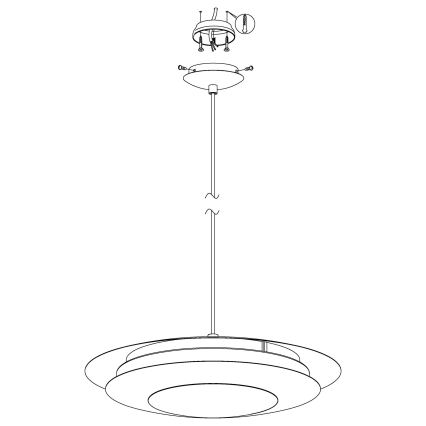 Eglo 98043 - Lámpara colgante regulable LED RGBW en cable MONEVA-C LED/18W/230V