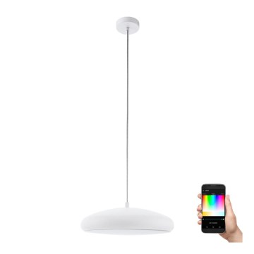 Eglo 98046 - Lámpara colgante LED RGB regulable con cable RIODEVA-C LED/27W/230V