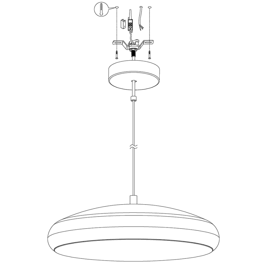 Eglo 98046 - Lámpara colgante LED RGB regulable con cable RIODEVA-C LED/27W/230V
