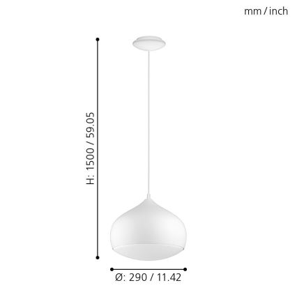 Eglo - Lámpara colgante regulable LED RGBW en cable COMBA-C LED/18W/230V Bluetooth