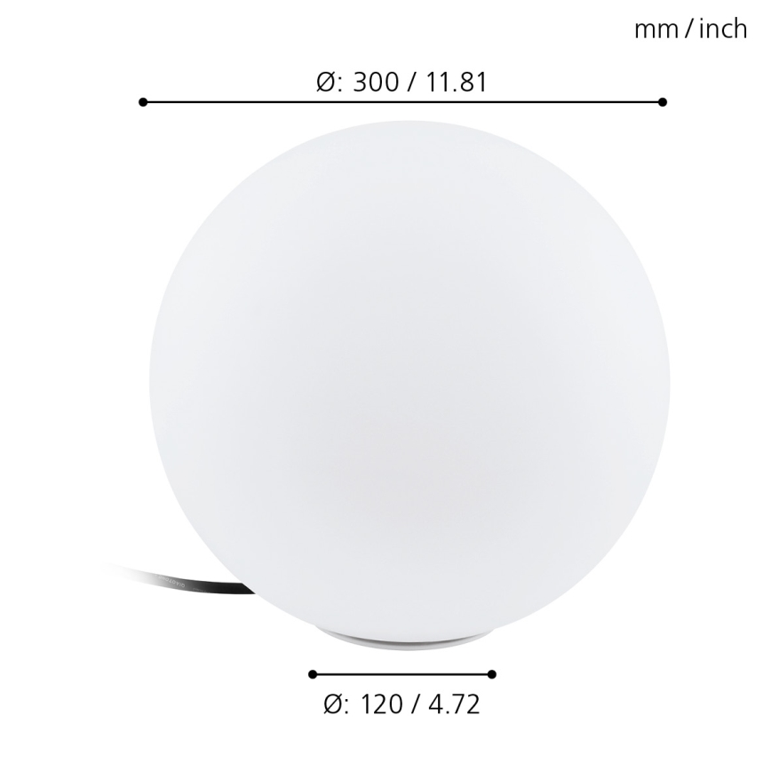 Eglo - Lámpara de pie de exterior 1xE27/40W/230V IP65 ø300