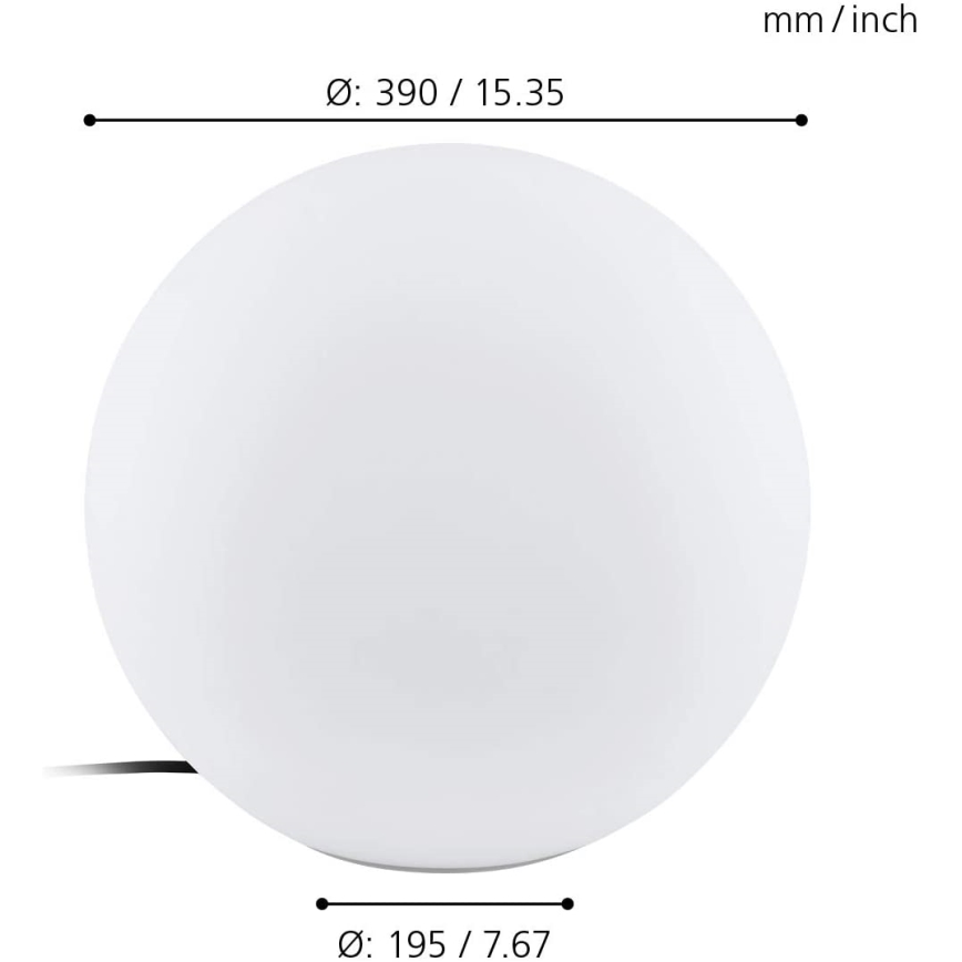 Eglo 98106 - Lámpara exterior LED RGBW MONTEROLO-C LED/9W/230V IP65 Ø390 mm