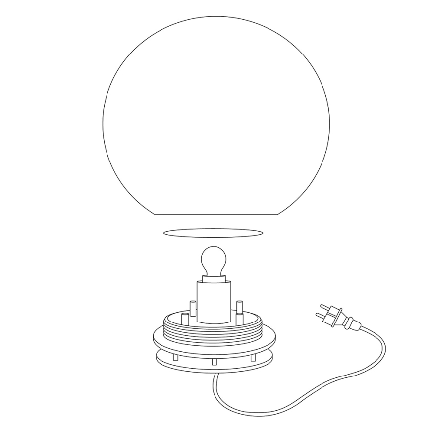 Eglo 98108 - Lámpara exterior LED RGBW MONTEROLO-C 1xLED/9W/230V IP65 Ø600 mm