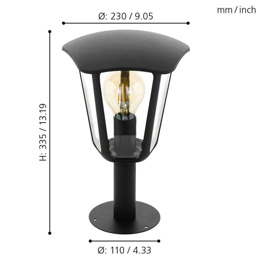 Eglo - Lámpara de exterior 1xE27/60W/230V IP4altura 335 negro