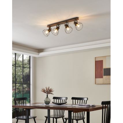 Eglo 98137 - Foco múltiple de techo SAMBATELLO 4xE27/40W/230V