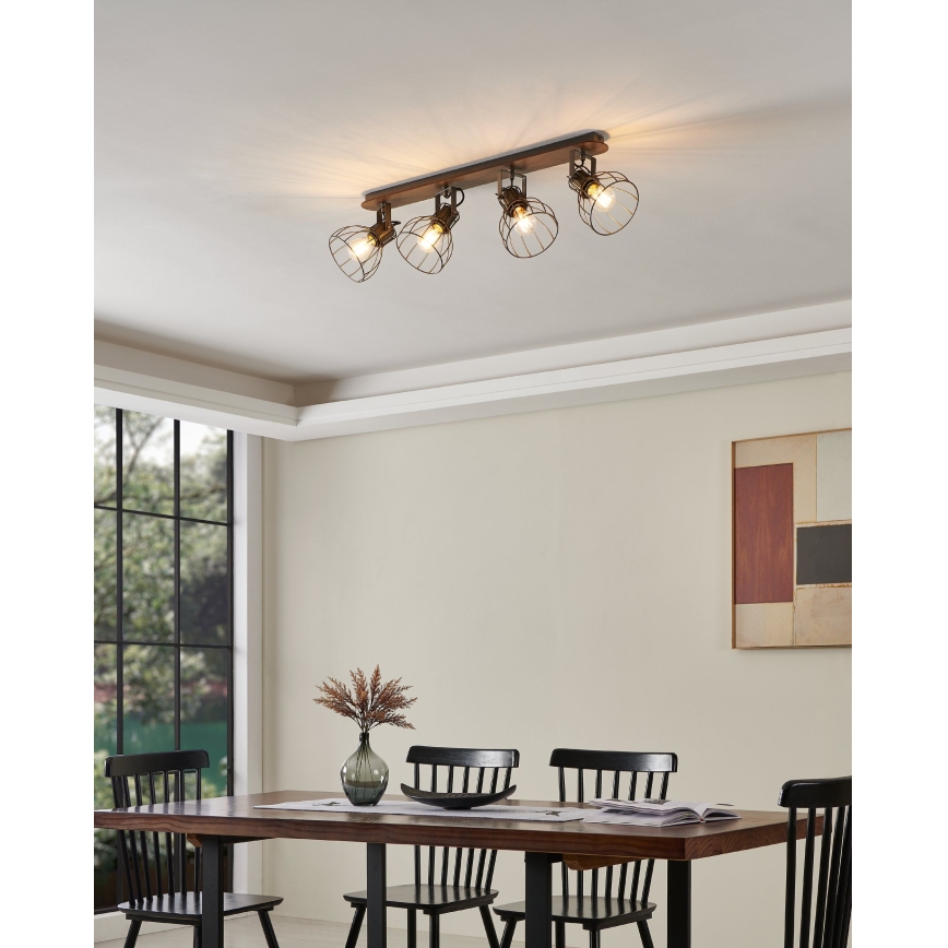 Eglo 98137 - Foco múltiple de techo SAMBATELLO 4xE27/40W/230V