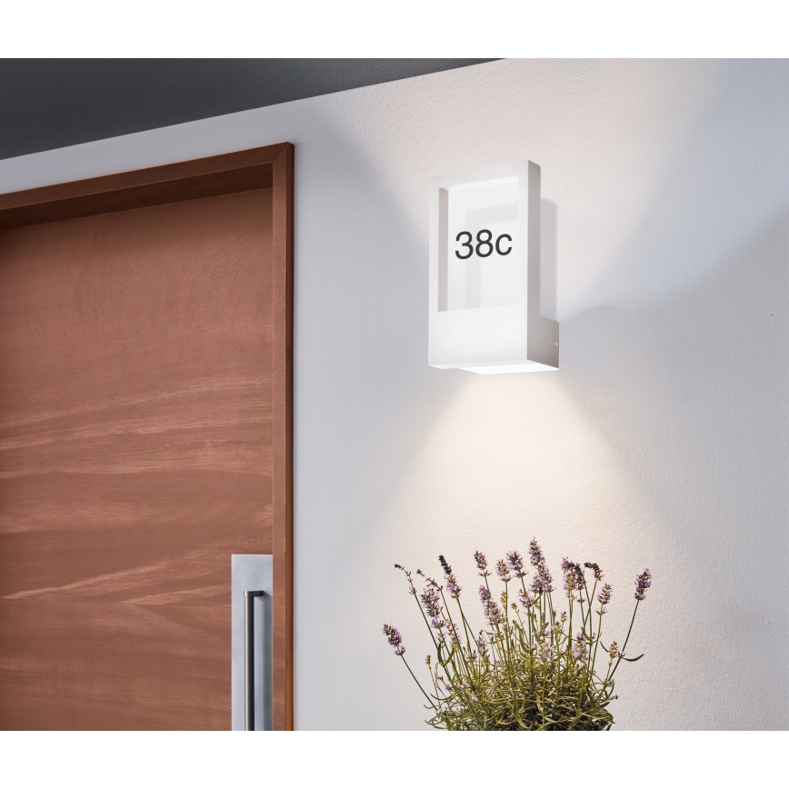 Eglo - Número de casa 1xE27/28W/230V IP4blanco