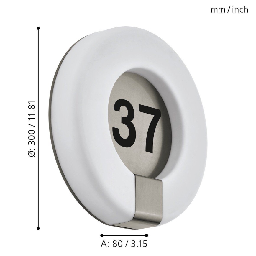 Eglo 98145 - Número de casa LED regulable MARCHESA-C LED/15W/230V IP44