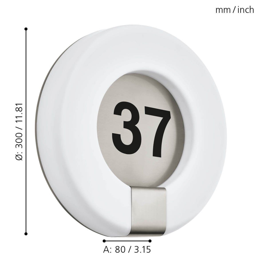 Eglo - LED Número de casa LED/15W/230V IP44