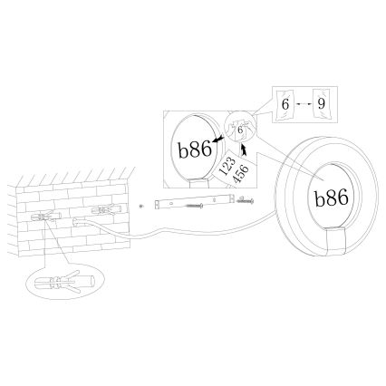 Eglo - LED Número de casa LED/15W/230V IP44