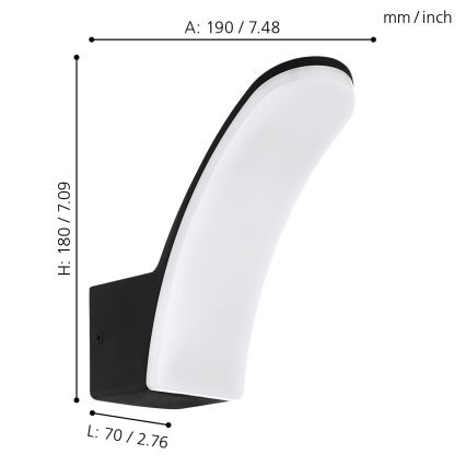 Eglo - Aplique de exterior LED FIUMICINO LED/11W/230V IP44
