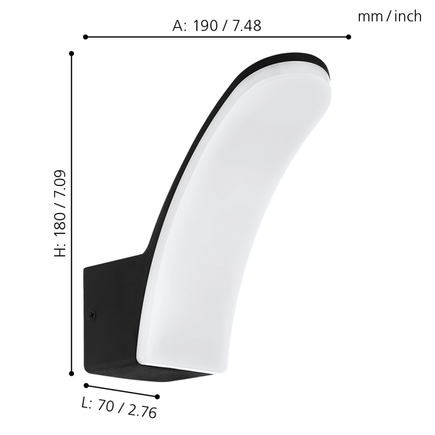 Eglo - Aplique de exterior LED FIUMICINO LED/11W/230V IP44