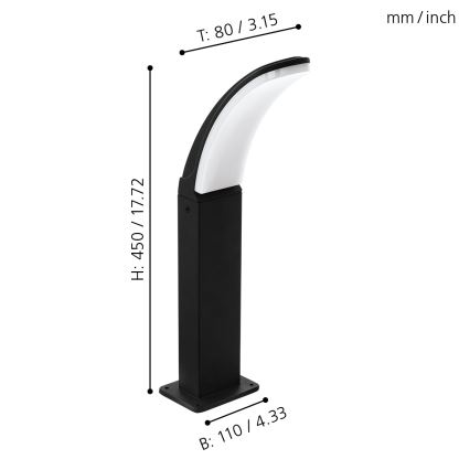 Eglo - Lámpara LED de exterior LED/11W/230V IP4altura 450