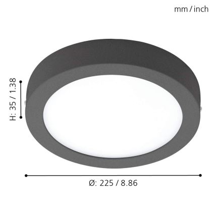 Eglo - Lámpara exterior LED regulable ARGOLIS-C LED/16,5W/230V IP44