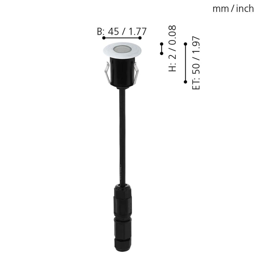Eglo - Luz LED de entrada para exterior TRONTO LED/1W/230V IP65
