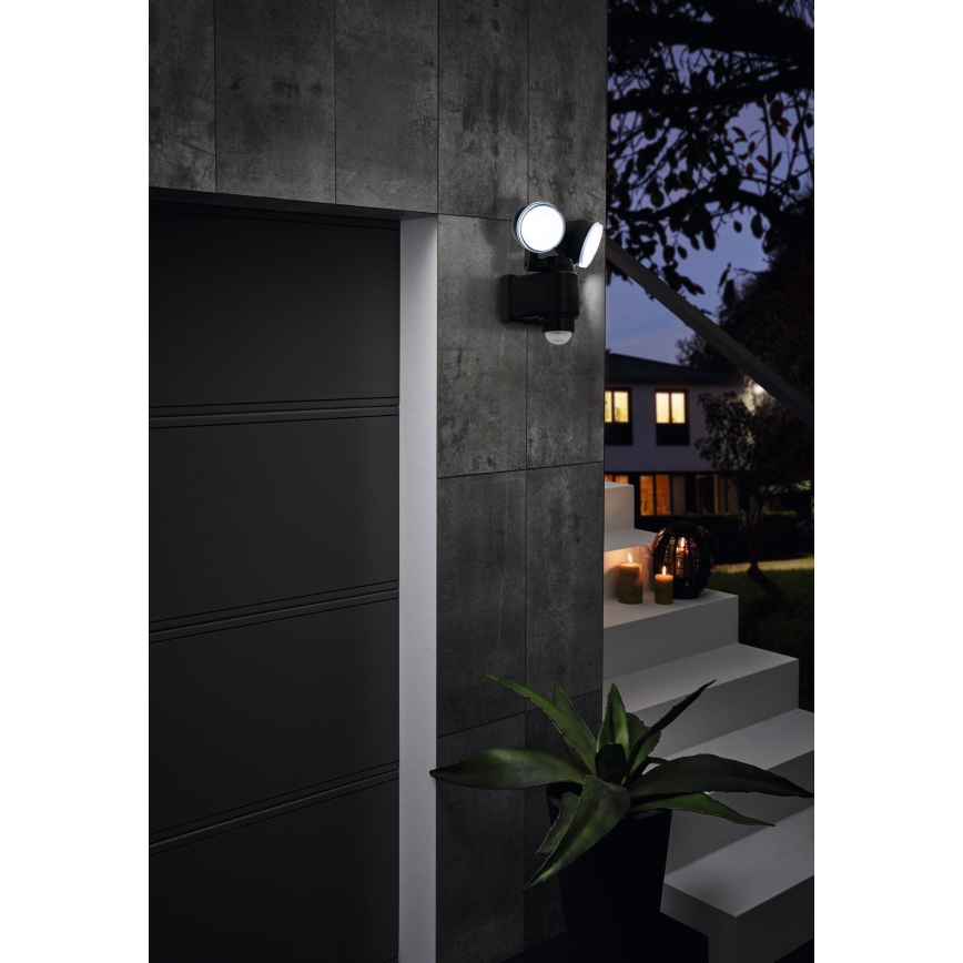 Eglo - Aplique LED exterior con sensor 2xLED/4W/4xLR1IP44