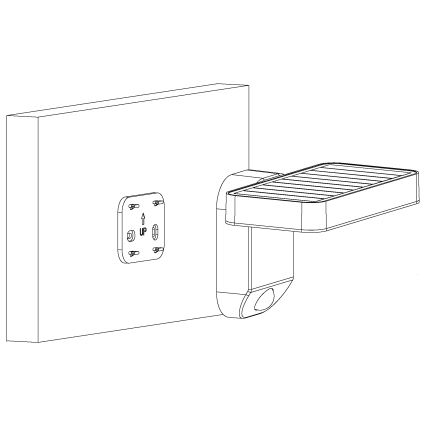 Eglo - Lámpara de Pared Solar LED con Sensor LED/4,5W/3,7V 2200 mAh IP44