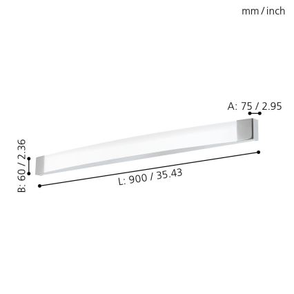 Eglo - Aplique LED de baño LED/24W/230V IP44
