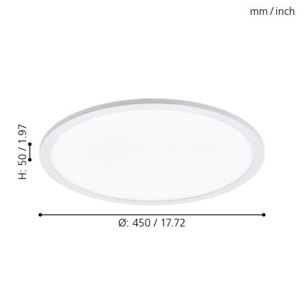 Eglo - Lámpara de techo LED regulable LED/19,5W/230V con mando a distancia