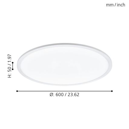 Eglo - LED Plafón regulable LED/30W/230V + control remoto