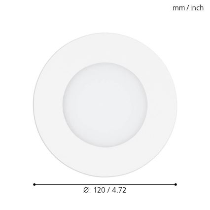 Eglo - Lámpara empotrable LED regulable LED/5W/230V + mando a distancia