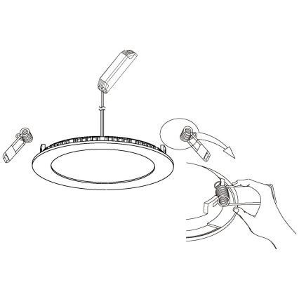 Eglo - Lámpara empotrable LED regulable LED/5W/230V + mando a distancia