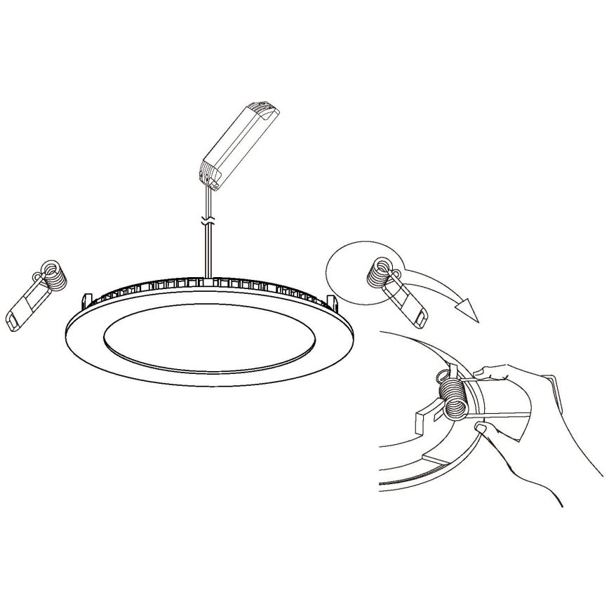Eglo - Lámpara empotrable LED regulable LED/5W/230V + mando a distancia