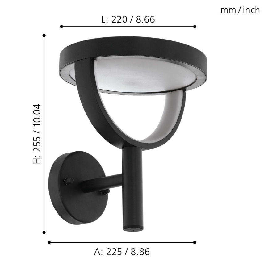 Eglo 98234 - Lámpara de pared LED exterior FRANCARI-C LED/15W/230V IP44