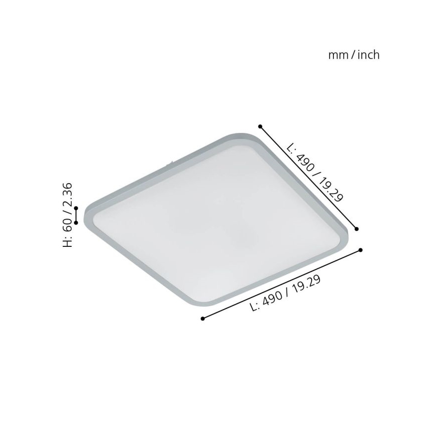 Eglo - Lámpara de techo LED regulable LED/30W/230V con mando a distancia